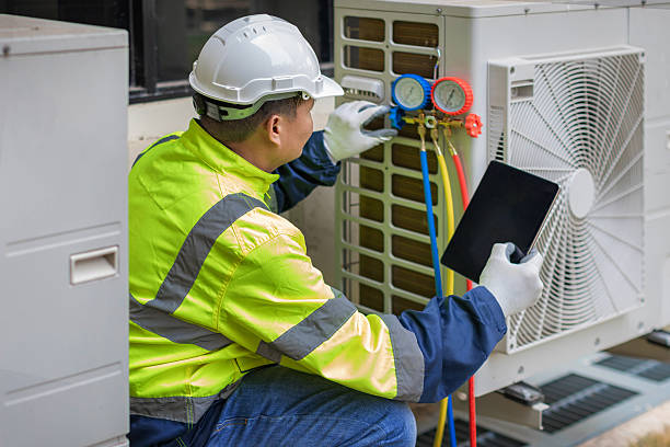 Professional Hvac technician working in Dresden, OH